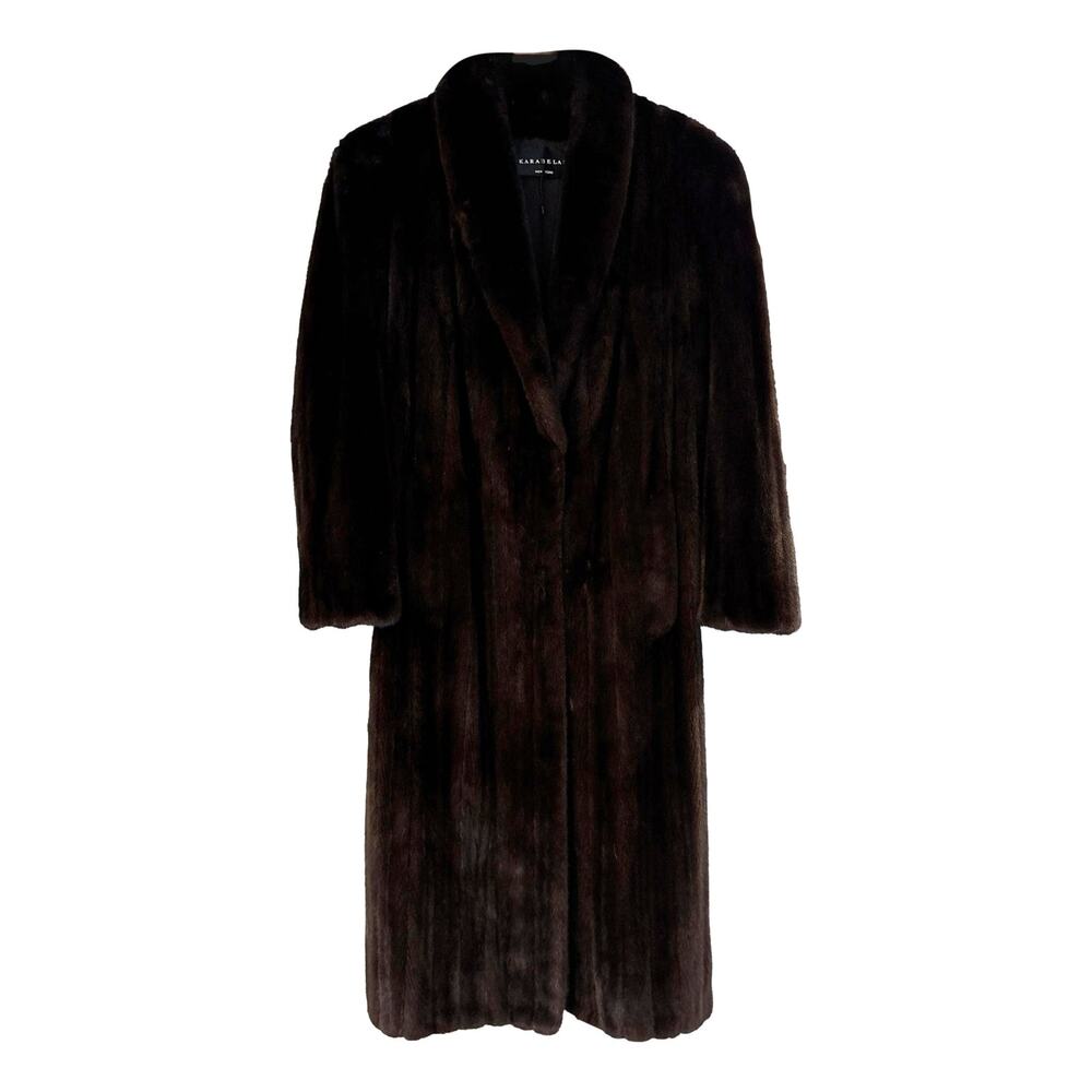 Vintage Guy Laroche New York Full-Length Mahogany Mink Fur Coat
